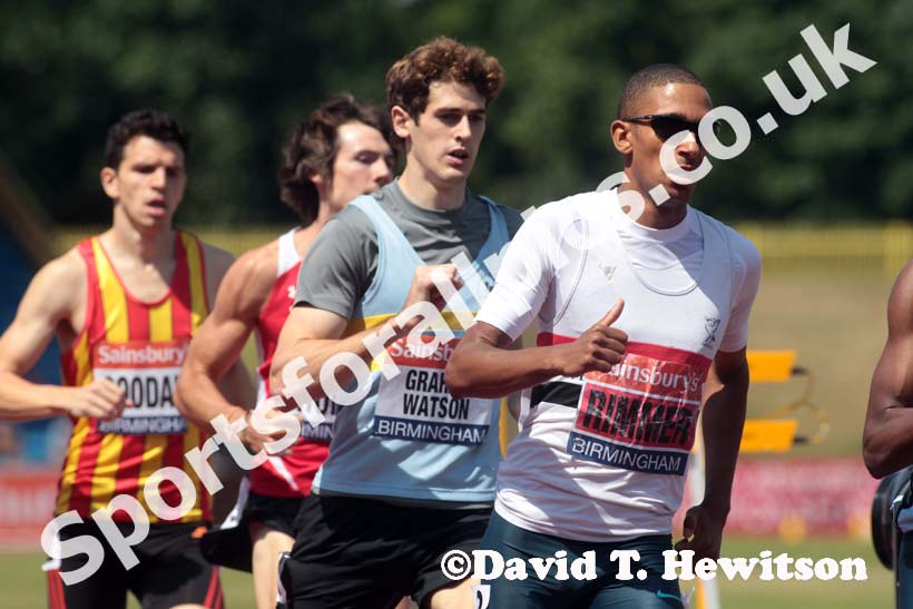 Michael Rimmer during the 800 metres at the Sainsbury's British Championships, Birmingham.